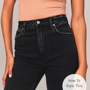 Abercrombie & Fitch Ultra High Rise Ankle Straight Jeans